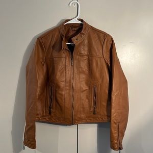 JouJou Dry Goods tan Faux leather jacket